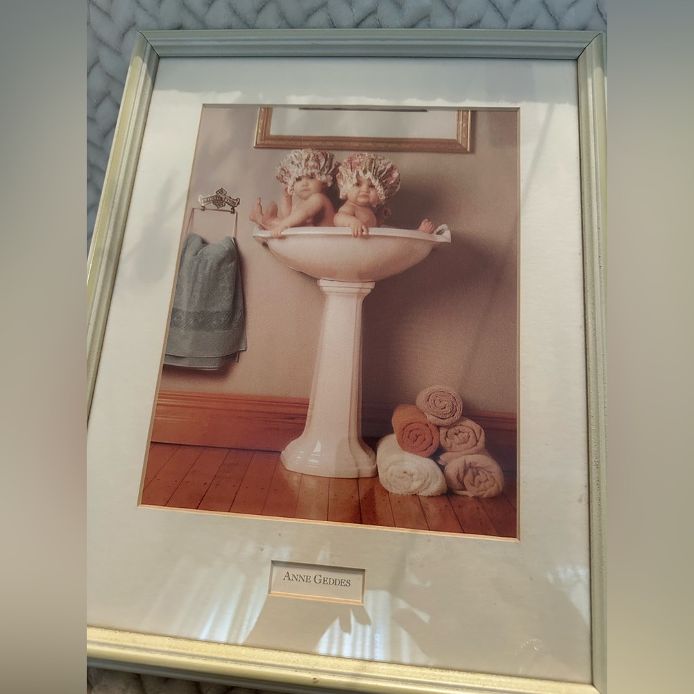 ANNE GEDDES “Babies in Handbasin” Picture Frame